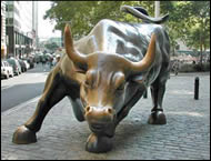 Charging Bull, statue by Arturo Di Modica